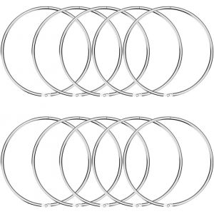 10 Pcs 55mm Anneaux De Reliure Livre Anneaux Articul&iquest;&iquest;S En M&iquest;&iquest;Tal Feuilles Mobiles Anneaux Classeur 2.2 Pouces Anneau De Rideau De Douche Pour Porte-Cles Scrapbooking Salle De Bains - Neuf