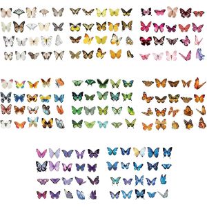320 Pcs Autocollants Papillon Vintage Stickers Papillon Coloré Pour Scrapbooking Papillon Decoration Autocollant Transparents Stickers Aesthetic Pour Bricolage Bullet Journal Albums Photo - Neuf