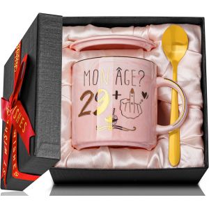 Eryi-Cadeau Anniversaire 30 Ans Femme, 29 + 1 Idee Cadeau Femme Anniversaire, Tasse À Café En Céramique De 400ml Avec Impression D¿Or, Idee Cadeau Fete Des Meres, Amie, Femme, S?ur, Beau Cadeau Embal - Neuf
