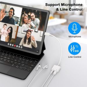 2 In 1 Headphone Charger Adapter Usb C Adapter And Charging For Phone 15,S Series,Lpad Pro And Pixel 7,Headphone Jack Adapter Compatible With 3.5mm,To Enjoy - Neuf