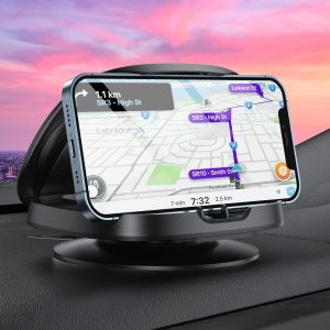 Support Telephone Voiture, Porte T&eacute;l&eacute;phone 360&deg; pour Tableau de Bord, Vue Horizontale & Verticale, Lavable, iPhone Samsung Android - Neuf