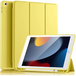 Coque Compatible Avec Ipad 9ème/8ème/7ème Génération, Modèle 2021/2020/2019, Housse Étui Avec Pencil Holder Pour Ipad 10.2, Veille/Réveil Automatique Bleu - Neuf