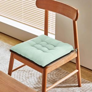 Cauc-Lot De 4 Coussins De Chaise - 40 X 40 Cm - Rembourr&eacute;s Avec Cordons De Serrage - Pour Salle &Agrave; Manger, Bureau - Vert Menthe - Neuf