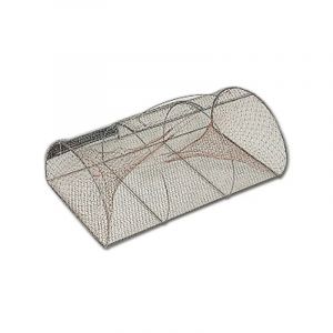 Nasse 2 Entr&eacute;es Galvanis&eacute;e Plastifi&eacute;e Maille 10 Mm L 80 Cm - Neuf