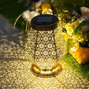 Lanterne Solaire D'ext&eacute;rieur - Lampe Led &Eacute;tanche Ip65 - D&eacute;coration De Jardin - Suspendue Pour Balcon, Terrasse Et Autres Espaces Ext&eacute;rieurs - Neuf