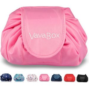 Nbgcm-Trousse Maquillage Voyage À Cordon, Trousse De Toilette Femme & Fille Pliable Étanche Avec Poche Zippée, Organisation OneU2011step Pour Cosmétiques 57 Cm (Rose) - Neuf