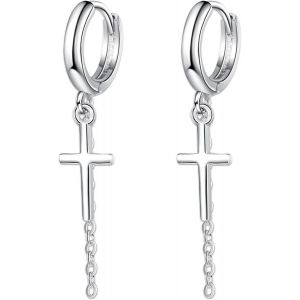 Boucles D'oreilles Femme Argent 925,Cr&eacute;oles Boucles D'oreilles Avec Coeur Pendentif En Zirconium,Boucles D'oreilles De Mariage,Boucles D'oreilles Hypoallerg&eacute;niques Pour Femmes Filles - Neuf
