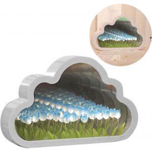 Lampe De Miroir Led En Forme De Tulipe, 20 Fleurs, Lampe De Nuit, Lampe De Table Tulipe, Faite &Agrave; La Main, D&eacute;coration Pour Chambre &Agrave; Coucher, Couple D'Amis (Bleu)[VEI9271428] - Neuf