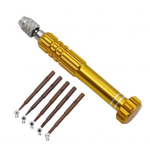 Tournevis magnétique 5 en 1 Torx Flat Cross Star Head 15/08/20/T5/T6 pour téléphone portable montre mobile kit de réparation Outils manuels - Neuf
