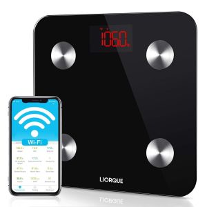 Balance Connectée Avec Impédancemètre, Pèse-Personne Électronique Noir, 14 Données Corporelles Et Application Pour Android Et Ios - Neuf