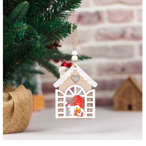 1 pièce de décoration de Noël pour la maison, étiquette suspendue, panel, Noël pendentif en bois - Neuf