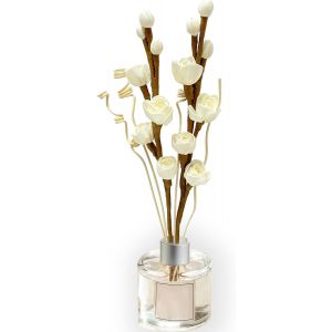 Lot De 6 B&acirc;tonnets De Parfum Rose Blanche-Design Floral-Pour Salon,Chambre &Agrave; Coucher,Salle De Bain,Bureau - Neuf