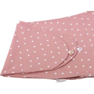Housse De Coussin D`Allaitement Pour Oreiller D`Allaitement 190cm En Différentes Couleurs Et Dessins De (Coeurs Vieux Rose) - Neuf