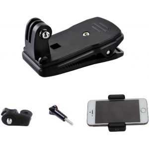 JGD-Support de fixation pour selfie pour téléphone portable avec clip rotatif à 360 degrés pour caméra d'action Sony,GoPro Hero,iPhone XR XS Max X 8 7 6 Plus,Samsung LG Sony 55-85 mm - Neuf