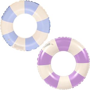 KAL-Bague De Natation Flottante,Bou&eacute;e De Natation Gonflable,Bou&eacute;e Gonflable R&eacute;tro Ray&eacute;e En Pvc Bou&eacute;e Piscine, D&eacute;coration Pour F&ecirc;te De Piscine Plage Partie Jeux Vacances - Neuf