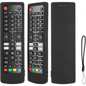 Coque t&eacute;l&eacute;commande en Silicone Compatible avec LG AKB73715601 AKB73715603 AKB73715606 AKB73715679 AKB73715686 AKB73975709 TV T&eacute;l&eacute;commande Housse de Protection Antichoc avec Un Cordon (Noir) - Neuf