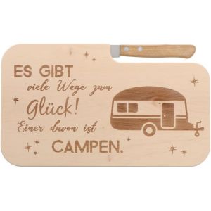 Snack Board Avec Couteau - Snack Board Avec Gravure - Planche En Bois Avec Couteau - Cadeaux Pour Campeurs - Cadeaux D'extérieur - Petit Déjeuner En Plein Air - Neuf