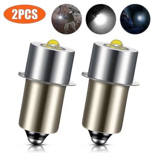 2PCS P13.5S DC6V-24V LED Mise à niveau Ampoules Blanc Maglite Cell Lampe de poche 6500K 3W - Neuf