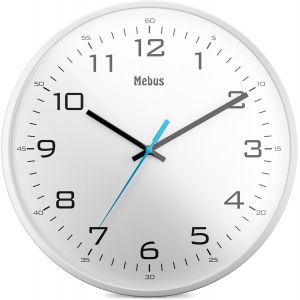 ChenQuanSarl-Horloge Murale Analogique &Agrave; Quartz Design Classique Chiffres Forts Et Grands 30Cm De Diam&egrave;tre/Couleur Blanc/Mod&egrave;le 16248 - Neuf