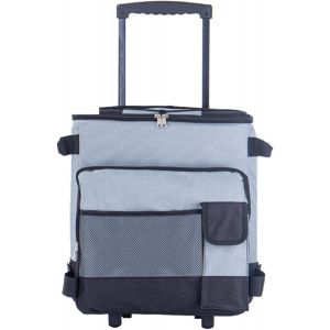43L Grande glaci&egrave;re avec roues et traction, refroidisseur de plage portable gris avec roues refroidisseur de camping doux imperm&eacute;able - refroidisseur &agrave; roulettes Chariot &agrave; pliage multiple refroidis - Neuf