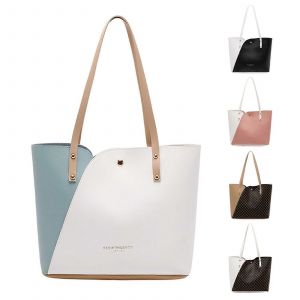 Femmes Sac de 2024 Mod&egrave;le Bleu en Cuir Souple de Grande Capacit&eacute; d'&Eacute;paule de Sac &agrave; main Et Fourre-tout Sac &agrave; main - Neuf