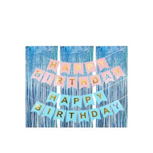 Rideau De Fond &Agrave; Franges En Aluminium De 2 M (3 Pi&egrave;ces) Pour D&eacute;coration De F&ecirc;te Et Accessoires De Photomaton - Neuf