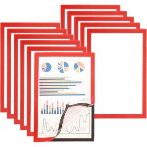 Cmwx-Lot De 15 Cadres Photo Magnétiques Autocollants A4 Pour Peintures, Photos, Avis, Certificats, Affiches - Rouge - Neuf