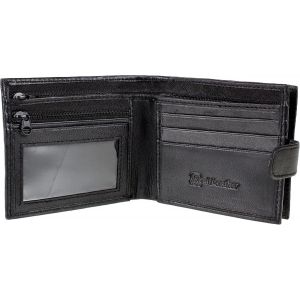 TRAHOO-Portefeuille pour homme en cuir v&eacute;ritable avec blocage RFID pour cartes de cr&eacute;dit avec poche zipp&eacute;e pour pi&egrave;ces de monnaie, compartiment pour billets de banque et pochette pour - Neuf