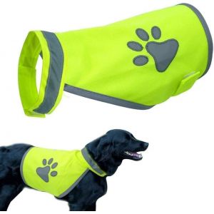 Jgd-Gilet Jaune Bandes R&eacute;fl&eacute;chissantes Gilet Reflechissant Avec &Eacute;l&eacute;ments R&eacute;fl&eacute;chissants Harnais Lumineux Chien Conception R&eacute;glable Pour Promenades Nocturnes Aventures En Compagnons&iquest;M - Neuf