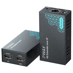 MEVRONISSHOP-PW-DT243 HDMI Extender sur IP 150m/492ft Transmission via Cat5e/6/7/8 Prise en Charge du C&acirc;ble R&eacute;seau Loopout Local et Transmission 1 &agrave; multiple via le Commutateur R&eacute;seau - Neuf