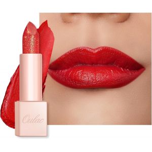 Kalanka-Oulac Rouge A Levre Hydratant, Rouge &Agrave; L&egrave;vres Rouge Corail Scintillant Et Baume &Agrave; L&egrave;vres Pour L&egrave;vres S&egrave;ches, Super Cr&eacute;meux, L&eacute;ger & Agr&eacute;able Pour La Peau, Vegen (02) Red Coral - Neuf