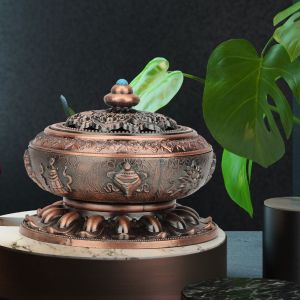 Encensoir en alliage de zinc et bois de santal antique de bon augure, fournitures bouddhistes (cuivre antique) - Neuf