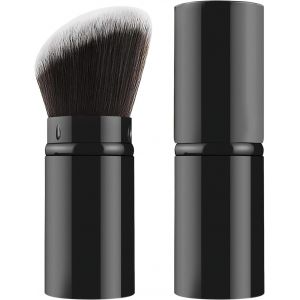 Pinceau De Maquillage Rétractable, Pinceau De Voyage Incliné Pour Poudre, Fard À Joues, Pinceau De Maquillage Portable Avec Couvercle Pour Crème Solaire, Bronze, Anti-Cernes, Surligneur, Application - Neuf