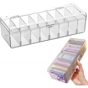 Boîte De Rangement Pour Cartes,Boîtes De Rangement En Plastique,Boîte À Cartes Pour Mtg,Organiseur Transparent Avec Diviseurs Amovibles,Boîte À Cartes À Jouer Pour Plus De 700 Cartes - Neuf
