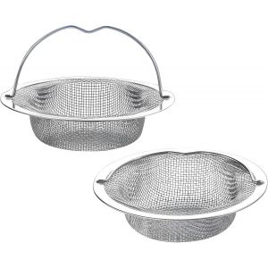 2 Pièces Filtre Évier Cuisine, 11 X 7,5 X 2 Cm Grille Evier Cuisine Crépine D'évier Réutilisable Bouchon Evier Cuisine En Acier Inoxydable Avec Poignée De Transport Pour Évier De C[Pou8806937] - Neuf