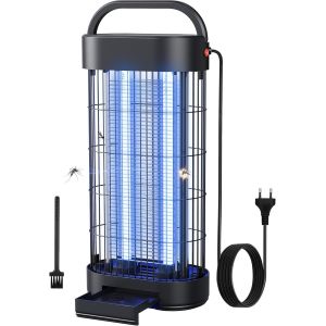 22 W 1800 V UV Electric Insect Killer Lamp for Indoor Use, Effective Insect Trap for Bedroom, Kitchen and Office, 100 m&sup2;, Black - Neuf