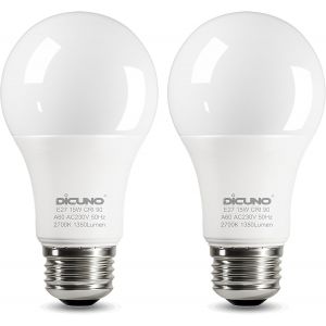 Kalanka-Ampoule Led E27 15w &Eacute;quivalent &Agrave; 100w Halog&egrave;ne, Blanc Chaud 2700k, 1350lm, Cri 90, Non-Dimmable, Ampoule Led Standard Culot E27 A60 Pour L&iquest;&Eacute;clairage Domestique, 2 Pi&egrave;ces - Neuf