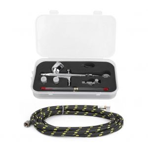 Kit de pulverisation de peinture aerographe double action 0,3 mm avec buse Art Tool (T130T + tuyau 1,8 m 1/8) - Neuf