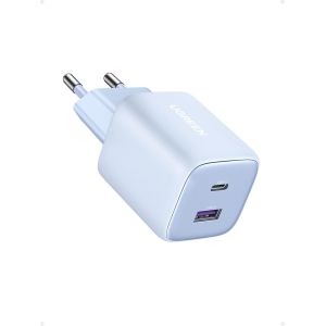 Nexode 35w Gan Chargeur Usb C Rapide Avec Double Prise Compatible Avec Iphone 16 Plus Pro Max 15 14 13 12 11 Pixel 8 7a 6a Galaxy S24 Ultra A15 A05s Ipad Air Mini Macbook (Bleu) - Neuf