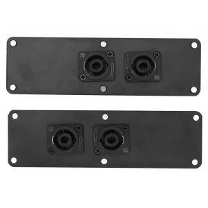 Plaque jack pour haut-parleur en metal, double prise avec 2 connecteurs Canon pour haut-parleur de 6 a 18 pouces - Neuf