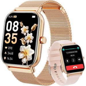 Montre Connect&eacute;e Homme Femme avec Appels Bluetooth,1,85"" &eacute;cran Montre Intelligent avec Fr&eacute;quence Cardiaque,SpO2,Sommeil,Podometre,IP67 &eacute;tanche Montre Fitness Compatible avec Android iOS - Neuf