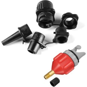 Letnerny-Adaptateur De Pompe Sup Pour Bateaux Pneumatiques | Adaptateur De Valve Sup Portable Avec 4 Buses De Gaz | Convertisseur De Valve D'air Gonflable | Adaptateur De Pompe Sup Pour Canoë, Kayak, - Neuf