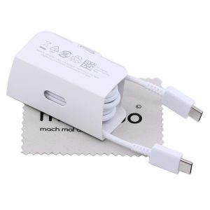 C&acirc;ble De Charge Pour Samsung Ep-Dn980Bwe Pour Samsung Galaxy Z Flip 4, Z Fold 4, Xcover 6 Pro, Z Flip3 5G, Z Fold3 5G, S21 Fe, M13, A13 4G, A23 5G 1M 25W Blanc Avec Mungoo Chiffon De Nettoyage D'&Eacute;cra - Neuf