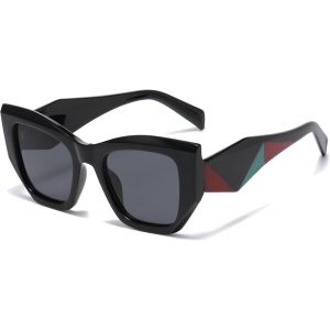 Asas-Lunettes De Soleil ?Il De Chat Pour Femmes Hommes Lunettes De Soleil Surdimensionnées Cat Eye Rétro Lunettes Grandes Carrée Protection Uv400 - Neuf