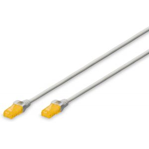 KAL-Câble Lan Cat 6A - 15M - Slim - Rj45 Câble Réseau - Utp Non Blindé - Compatible Cat-6 - Gris - Neuf