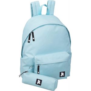 nzqaf-Sac à dos avec trousse pour l'école elementaire, Collège, Lycée, Enfants et Jeunes, Fille et Garçon, Homme et Femme, 41cm, 24L, Polyester Imperméable, Temps Libre, Sac de Voyage - Neuf
