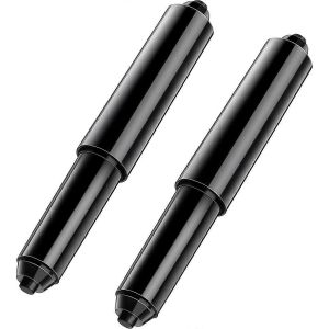 Promotion d'hiver,2 pièces Porte-papier toilette Rouleau de remplacement Ressort en plastique (noir) - Neuf