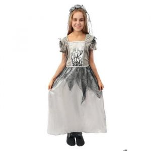 D&eacute;guisement Mari&eacute;e Araign&eacute;e Fille - Ptit Clown - Gris - L&eacute;ger Et Confortable - 5 &Agrave; 6 Ans - Polyester - Neuf