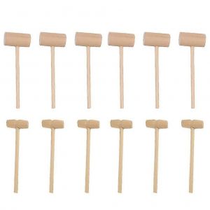 12Pcs Enfants Jouet Marteaux Mini Maillets Petit Bois Marteau Jouets pour Enfants - Neuf