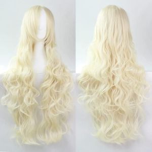 Kalanka-32"" 80 Cm Blond Cosplay Boucl&eacute; Perruque Femme, Longue Ondul&eacute;e Synth&eacute;tique Cheveux Cosplay Wig Anime Parti Halloween Perruques - Neuf